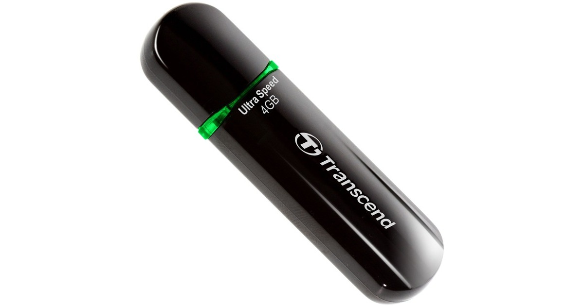 Transcend JetFlash 600 4 GB, USB-Stick(schwarz (glänzend), Dual-Channel)