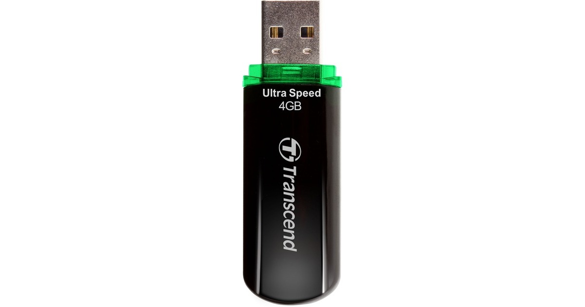 Transcend JetFlash 600 4 GB, USB-Stick(schwarz (glänzend), Dual-Channel)