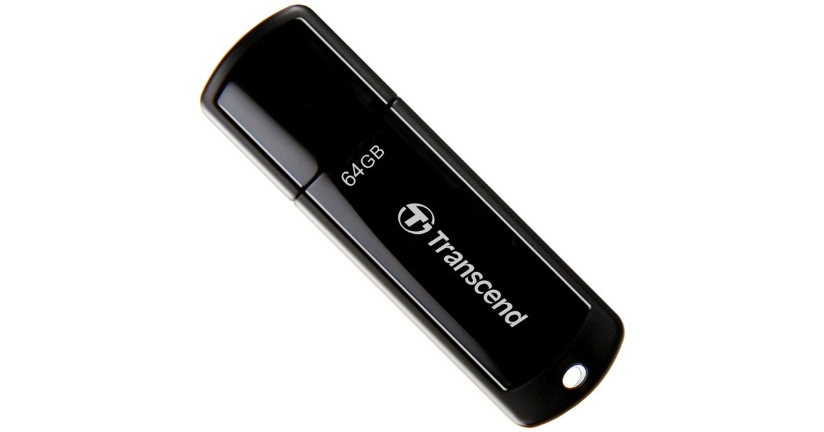 Transcend JetFlash 700 64 GB, USB-Stick(schwarz (glänzend), USB-A 3.2 Gen1)
