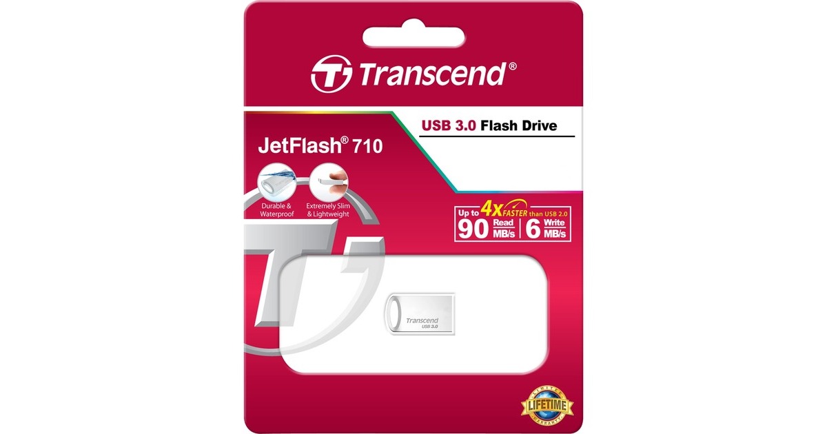 Transcend JetFlash 710S 32 GB, USB-Stick(silber, USB-A 3.2 Gen 1)