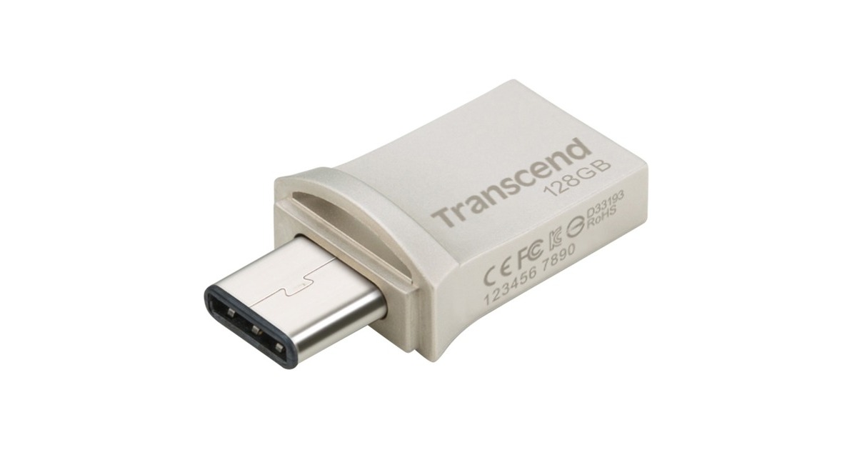 Transcend JetFlash 890 128 GB, USB-Stick(silber)