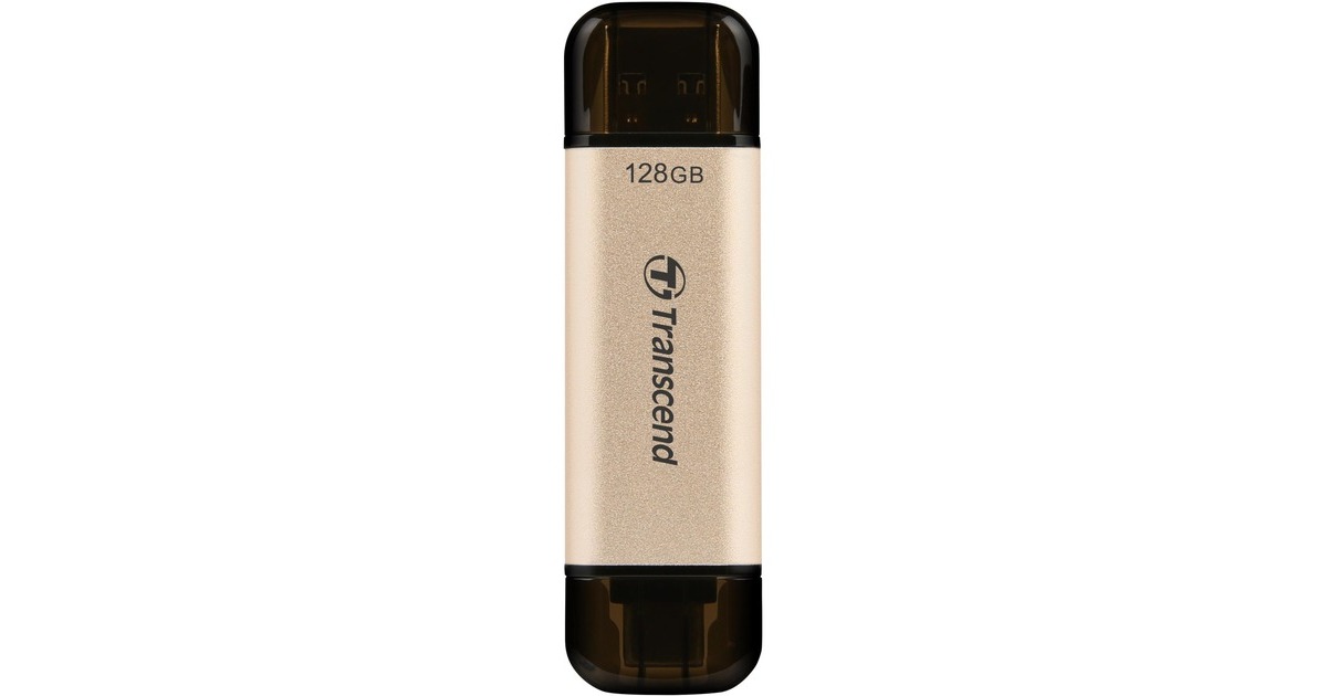 Transcend JetFlash 930C 128 GB, USB-Stick(gold/schwarz, USB-A 3.2 Gen 1, USB-C 3.2 Gen 1)