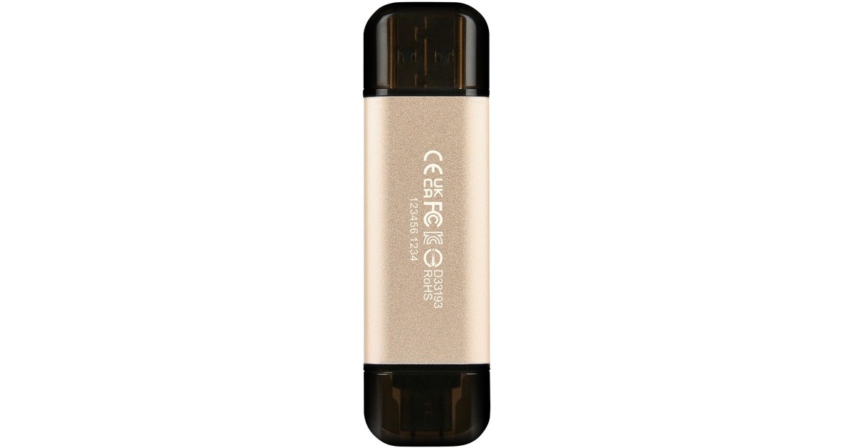 Transcend JetFlash 930C 128 GB, USB-Stick(gold/schwarz, USB-A 3.2 Gen 1, USB-C 3.2 Gen 1)
