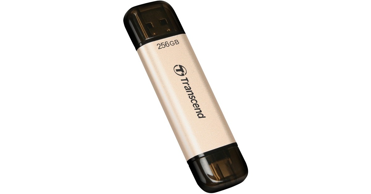Transcend JetFlash 930C 256 GB, USB-Stick(gold/schwarz, USB-A 3.2 Gen 1, USB-C 3.2 Gen 1)