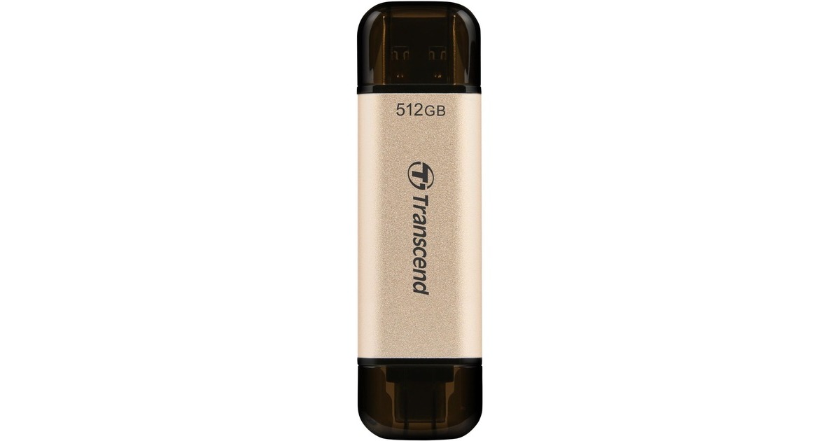 Transcend JetFlash 930C 512 GB, USB-Stick(gold/schwarz, USB-A 3.2 Gen 1, USB-C 3.2 Gen 1)