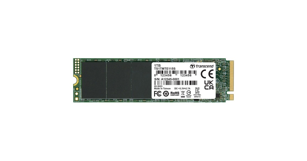Transcend MTE115S 1 TB, SSD(PCIe 3.0 x4, NVMe, M.2 2280)