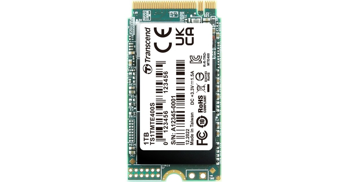 Transcend MTE400S 1 TB, SSD(PCIe 3.0 x4, NVMe, M.2 2242)