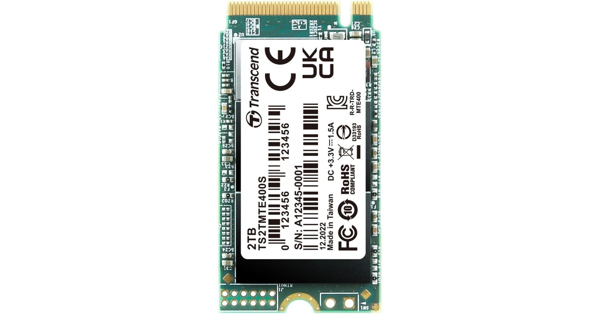 Transcend MTE400S 2 TB, SSD(PCIe 3.0 x4, NVMe, M.2 2242)