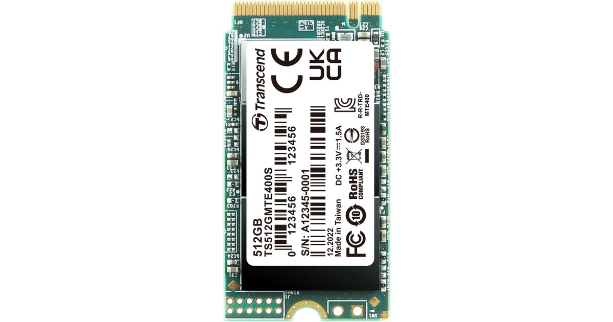 Transcend MTE400S 512 GB, SSD(PCIe 3.0 x4, NVMe, M.2 2242)