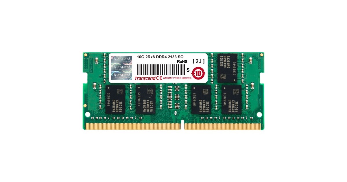 Transcend SO-DIMM 16 GB DDR4-2133, Arbeitsspeicher(TS2GSH64V1B)