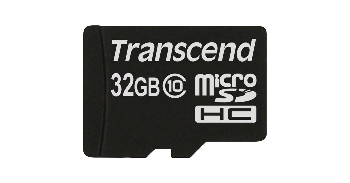 Transcend microSDHC Card 32 GB, Speicherkarte(schwarz, Class 10)