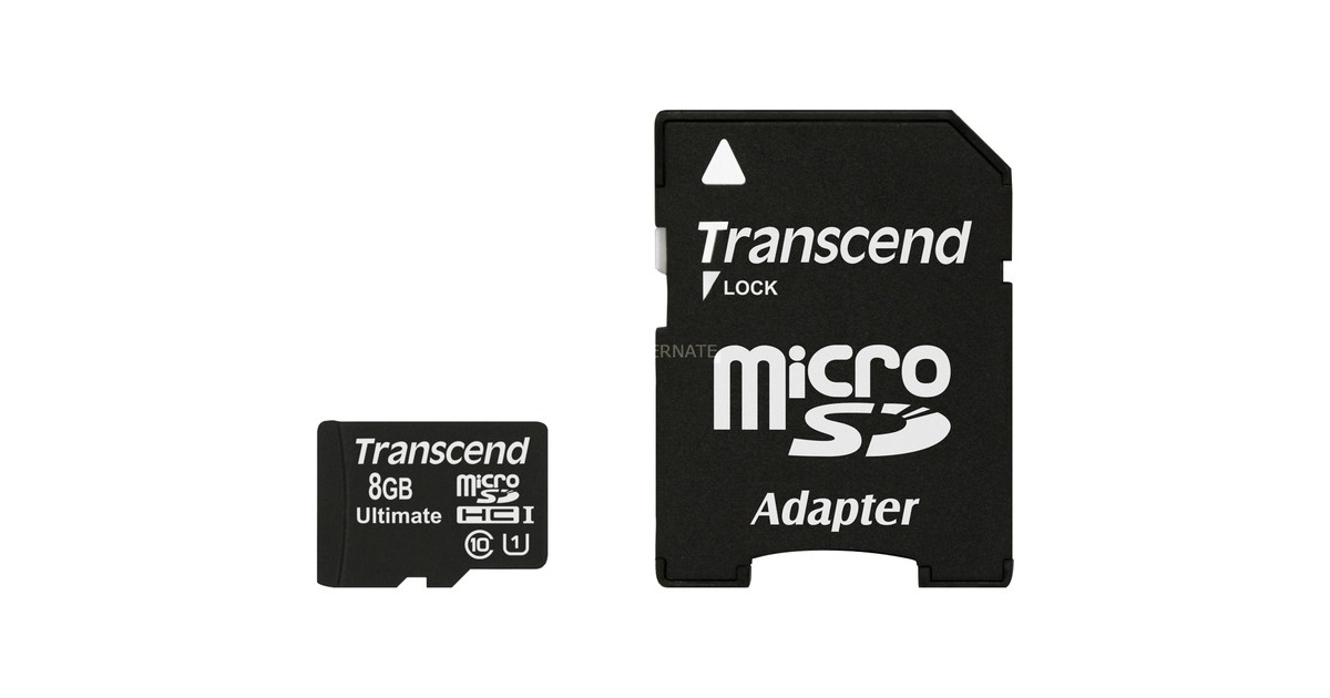 Transcend microSDHC Card 8 GB Ultra, Speicherkarte(schwarz, USH-I U1, Class 10)