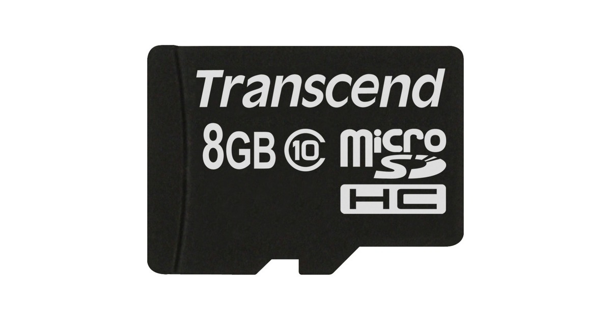 Transcend microSDHC Card 8 GB, Speicherkarte(Class 10)