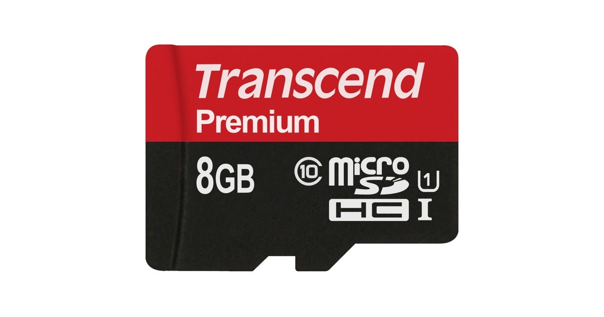 Transcend microSD 8GB, Speicherkarte(schwarz, UHS-I U1, Class 10) Transcend microSD 8GB, Speicherkarte(schwarz, UHS-I U1, Class 10)