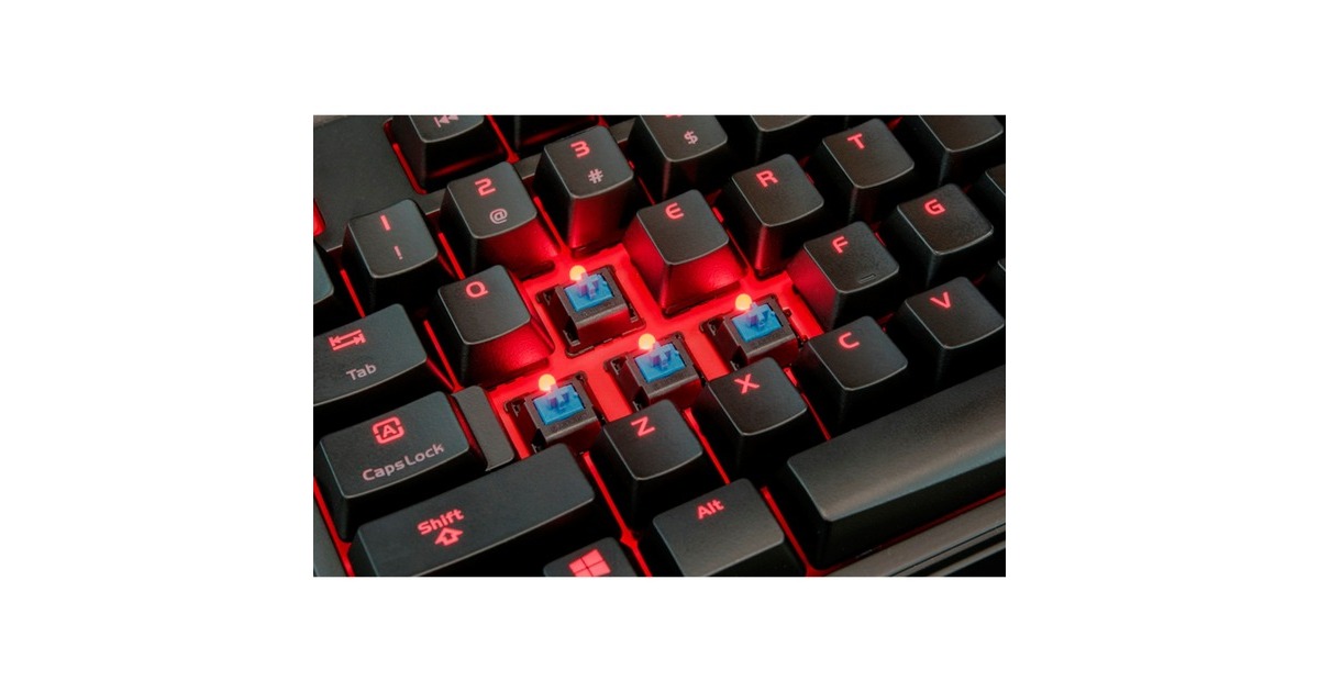 Tt eSPORTS Meka Pro Gaming, Gaming-Tastatur(schwarz, DE-Layout, Cherry MX Blue)