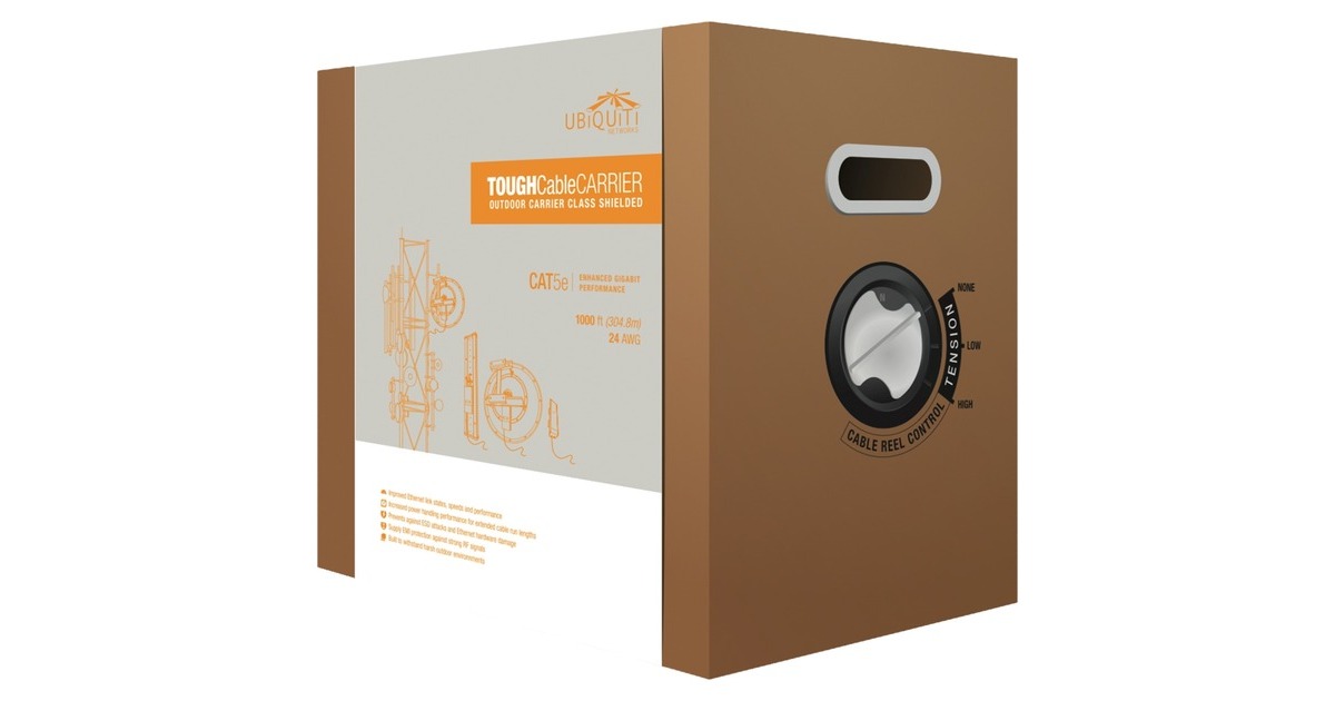 Ubiquiti TOUGHCable CARRIER, Kabel(schwarz, 304,8 Meter)