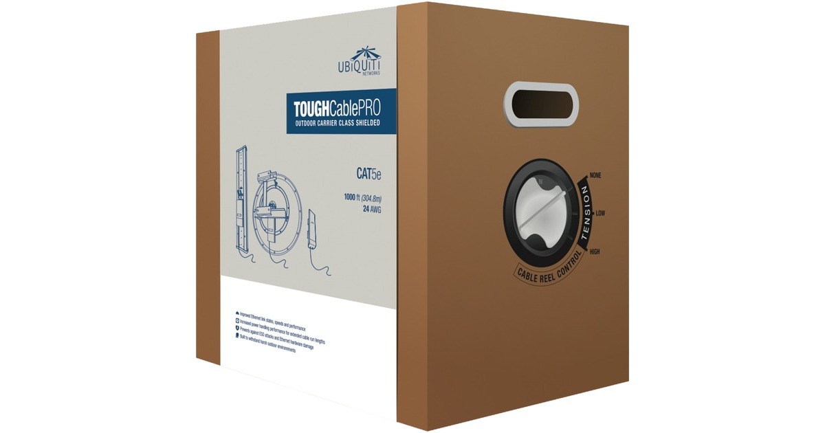 Ubiquiti TOUGH Cable PRO, Kabel(schwarz, 304,8 Meter)
