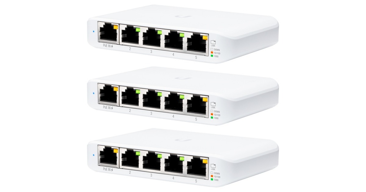 Ubiquiti UniFi Flex-Mini, Switch(weiß, 3er Pack)