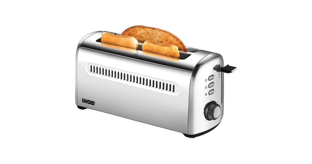 Unold 4er-Toaster Retro(edelstahl, 1.500 Watt, für 4 Scheiben Toast)
