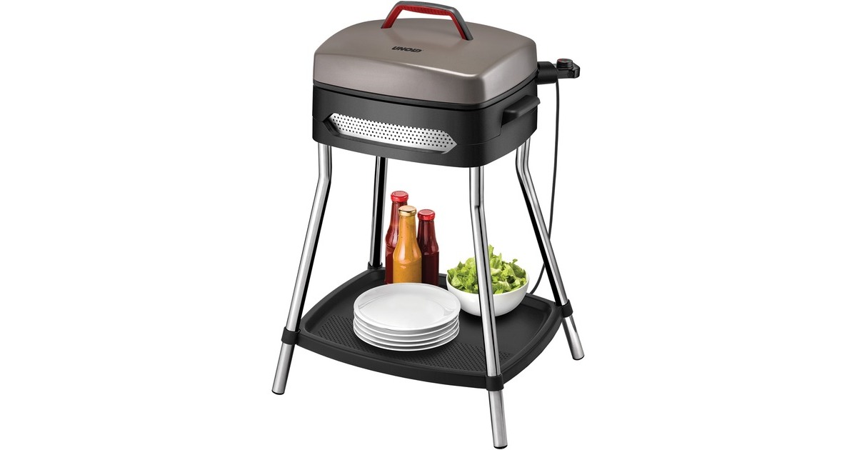 Unold BARBECUE Power Grill, Elektrogrill(schwarz/grau, 2.000 Watt)