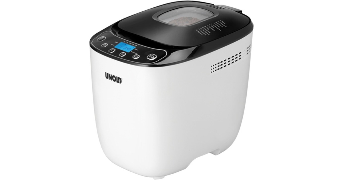 Unold Backmeister Design 68010 , Brotbackautomat(weiß/schwarz, 550 Watt, für Brote bis 1kg)