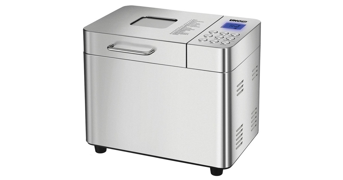 Unold Backmeister Edel 68456, Brotbackautomat(edelstahl, 550 Watt, für Brote bis 1kg)