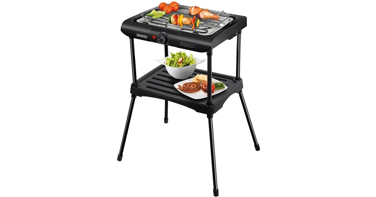 Unold Barbecue-Grill "Black Rack", Elektrogrill(schwarz)