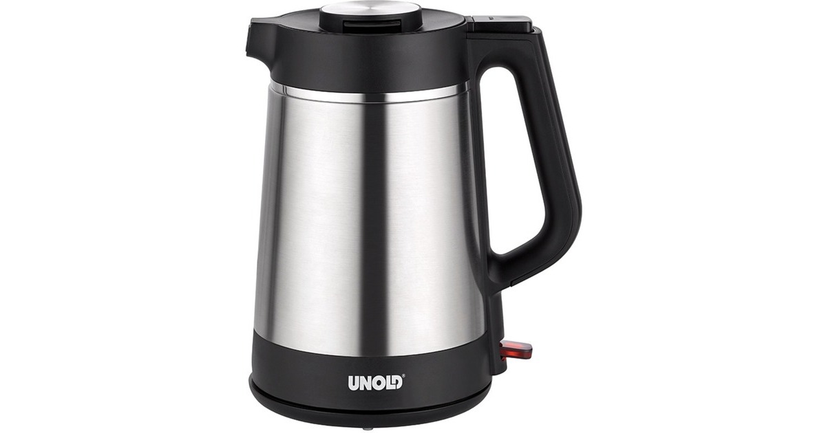 Unold Blitzkocher Thermo 18715, Wasserkocher(edelstahl/schwarz, 1,5 Liter)