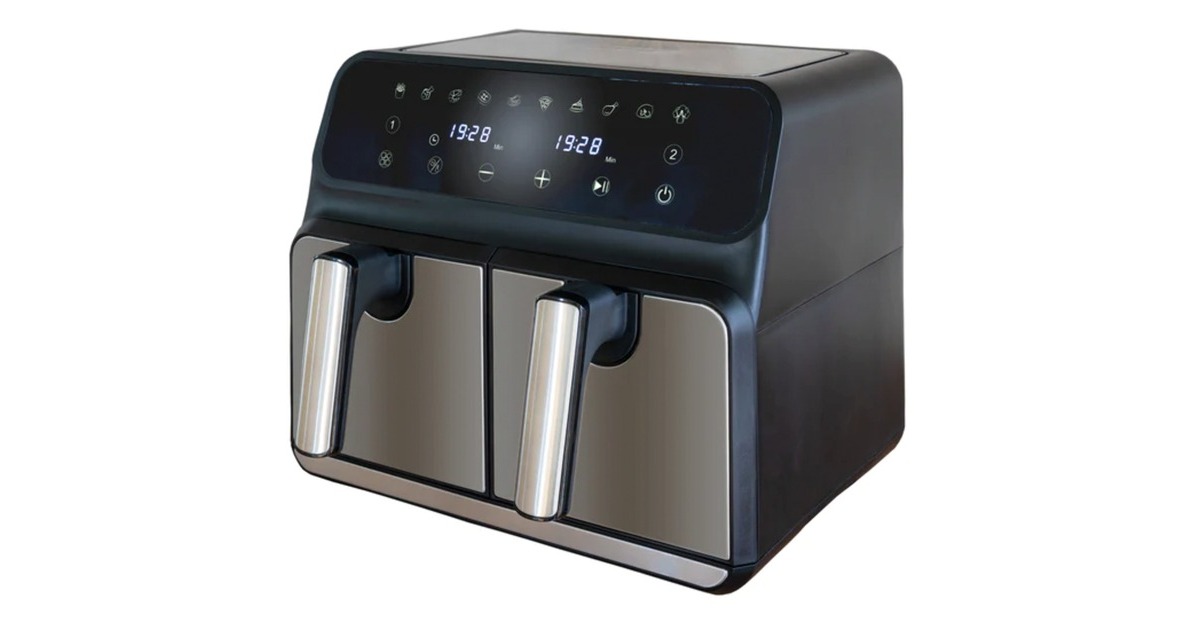 Unold Heißluftfritteuse Doppelkammer Twin Zone(schwarz, 1.700 Watt)