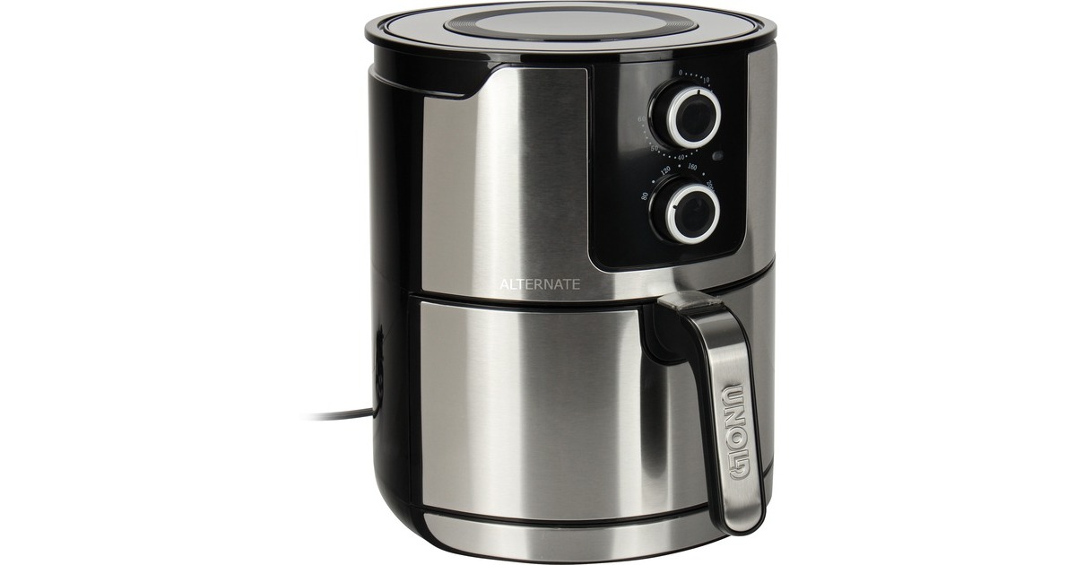Unold Heißluftfritteuse XL 58655(edelstahl (gebürstet)/schwarz, 1.400 Watt)