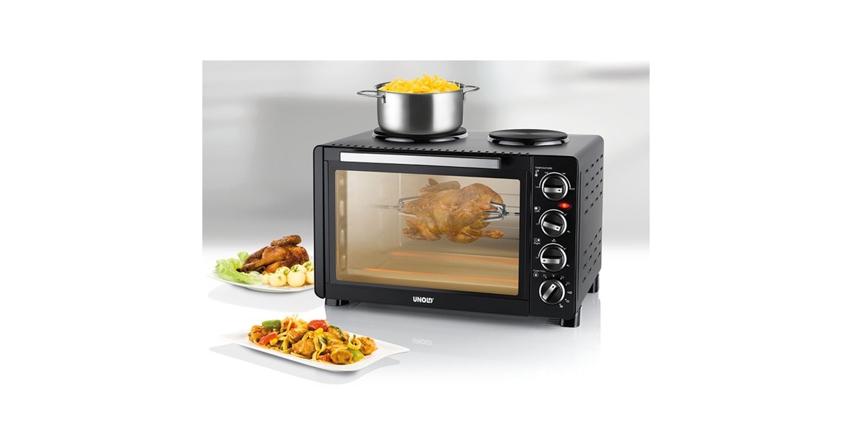 Unold Kleinküche All in One 68885, Mini-Backofen(schwarz)