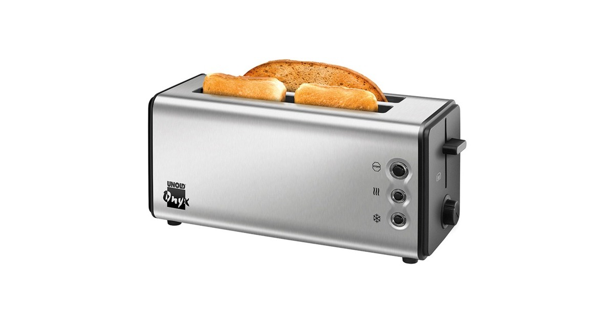 Unold Toaster OnyxDuplex(silber/schwarz, 1.400 Watt, für 4 Scheiben Toast)