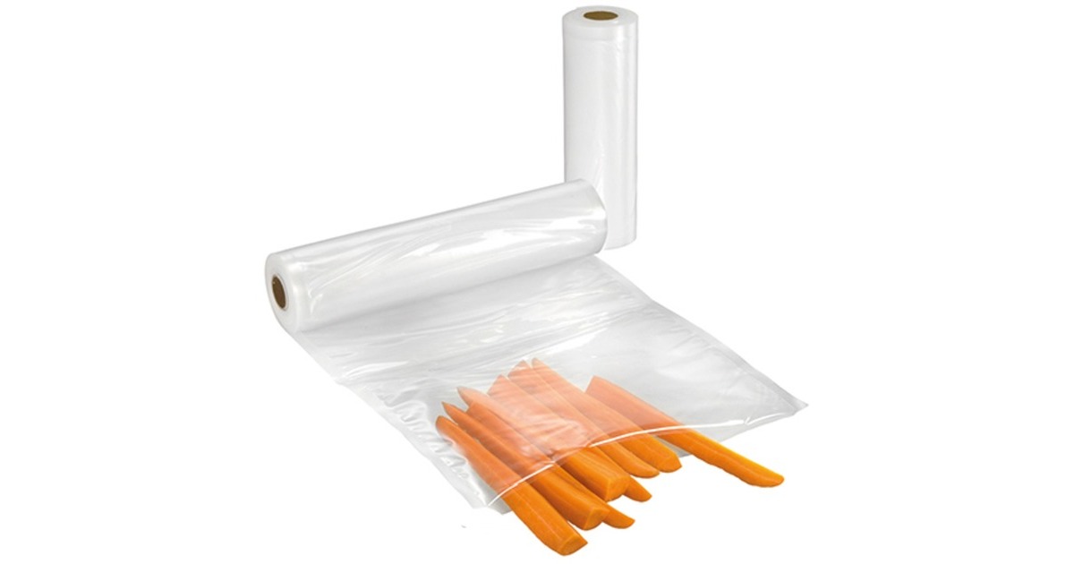 Unold Vakuum-Folienrolle, 28cm x 6 Meter, Vakuumier-Folien(transparent, 2 Rollen)