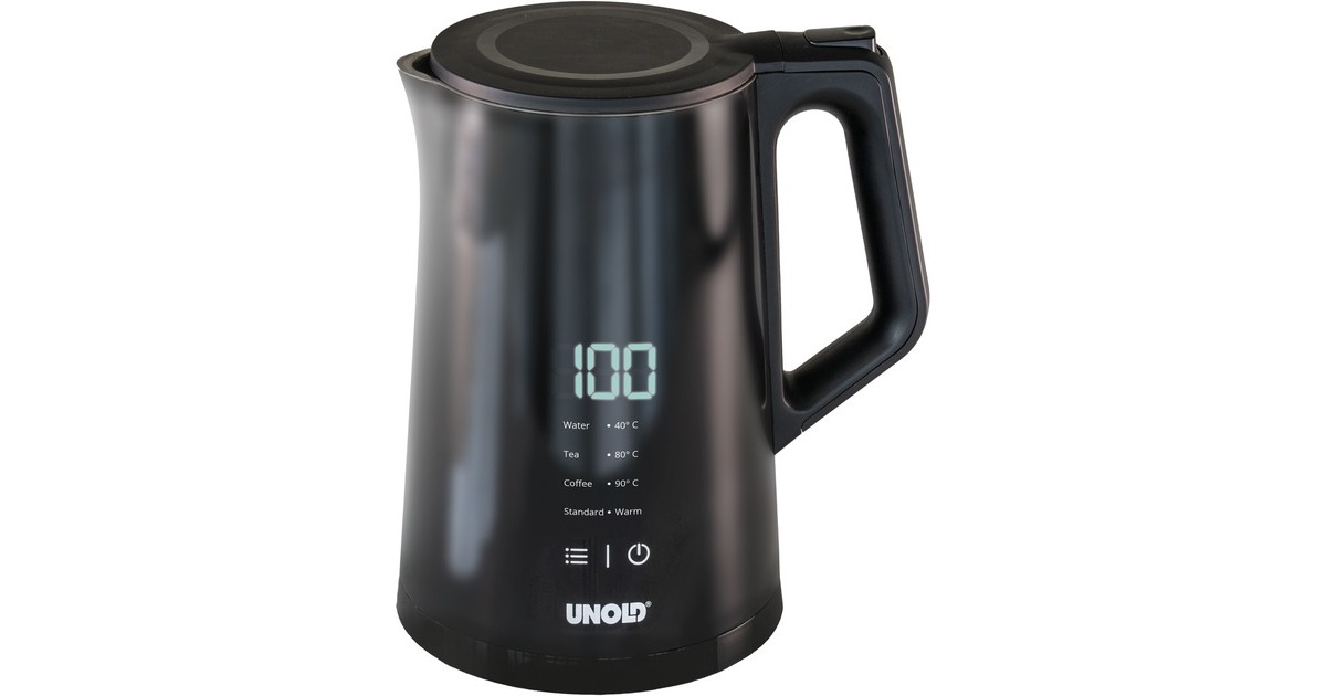 Unold Wasserkocher Digital(schwarz, 1,5 Liter)