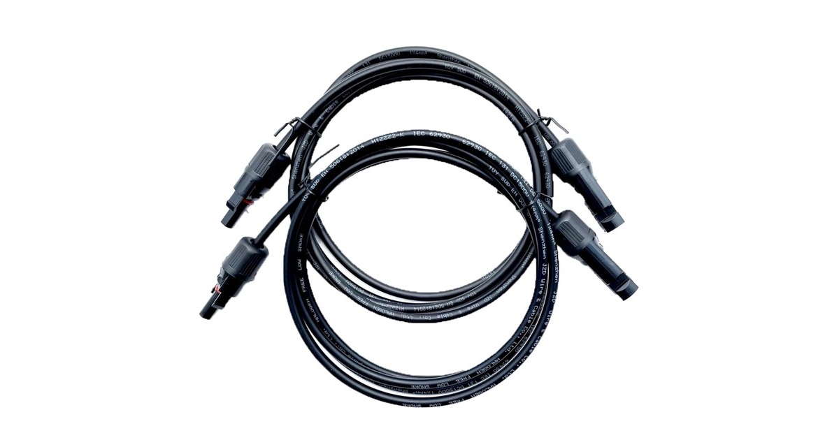 VALE MC4 Solar Verlängerungskabel 1,5 Meter(schwarz, 2 Stück)