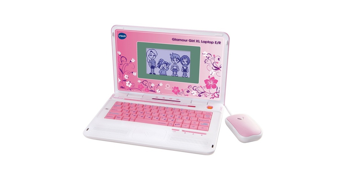 VTech Glamour Girl XL Laptop E/R, Lerncomputer(weiß/rosa)
