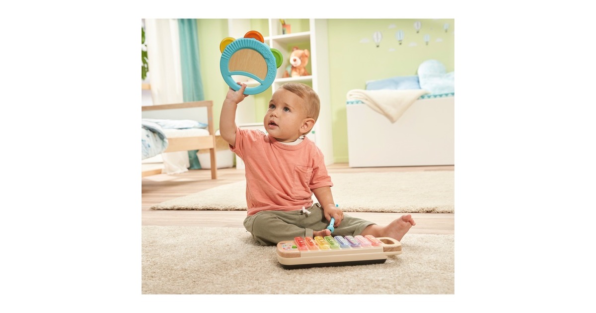 VTech Interaktives Holz-Xylofon mit Tamburin, Musikspielzeug