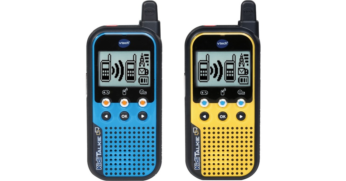 VTech Kidi Talkie, Walkie-Talkie(blau/gelb, 2 Stück)