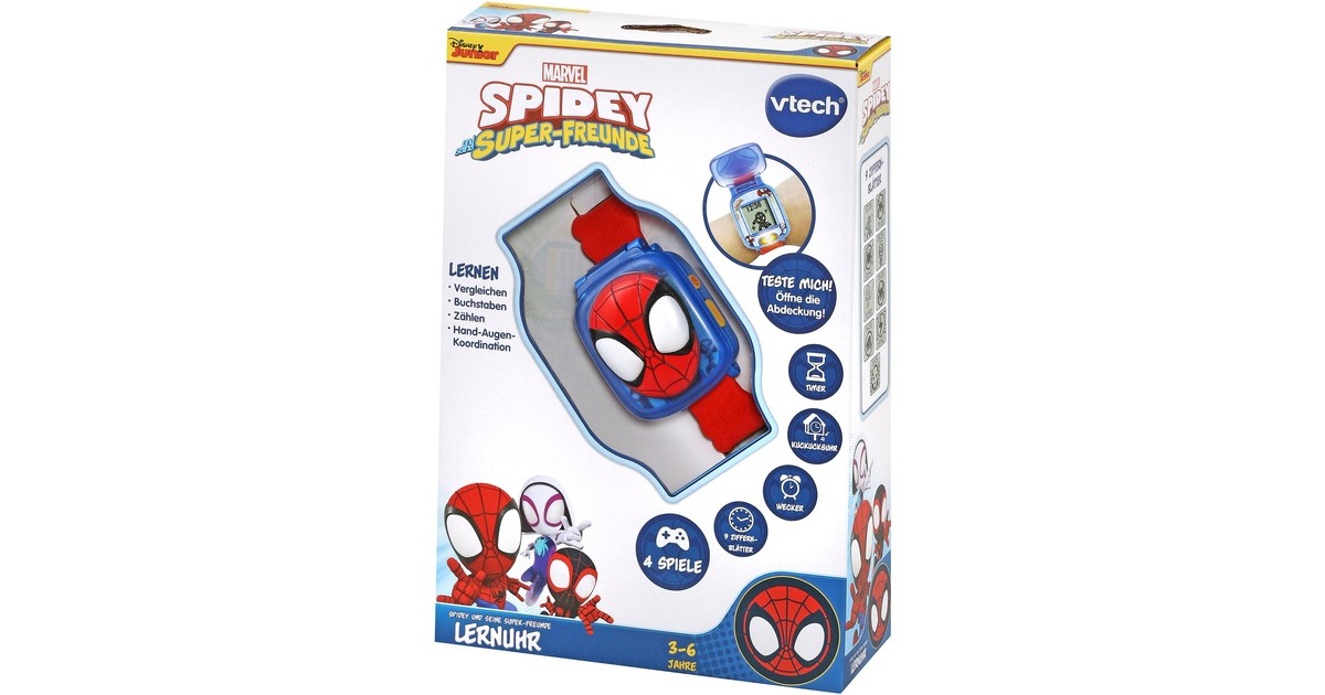 VTech Spidey und seine Super-Freunde Lernuhr, Armbanduhr(pink)