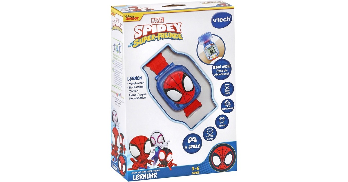 VTech Spidey und seine Super-Freunde Lernuhr, Armbanduhr(pink)