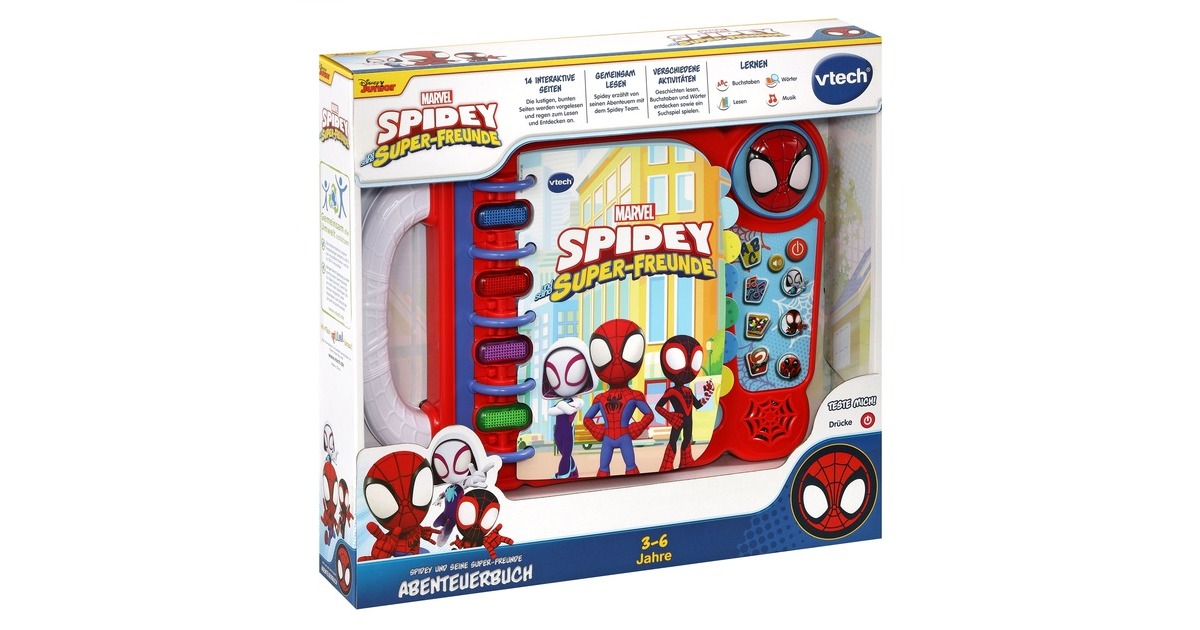 VTech Spidey und seine Super-Freunde - Abenteuerbuch, Lernbuch