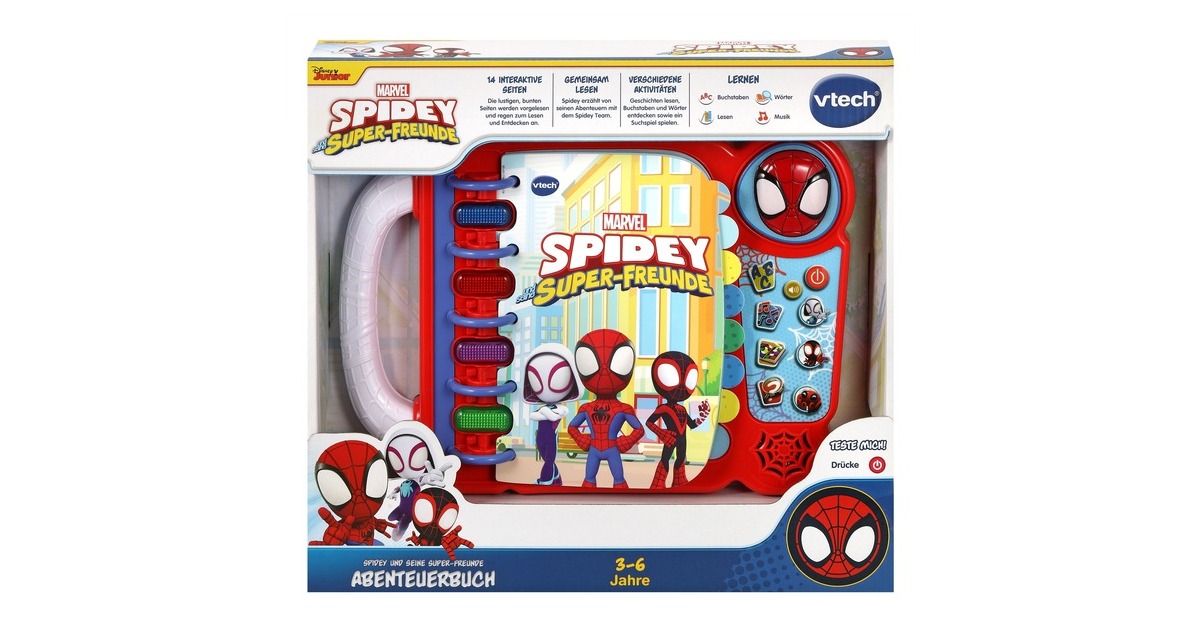 VTech Spidey und seine Super-Freunde - Abenteuerbuch, Lernbuch