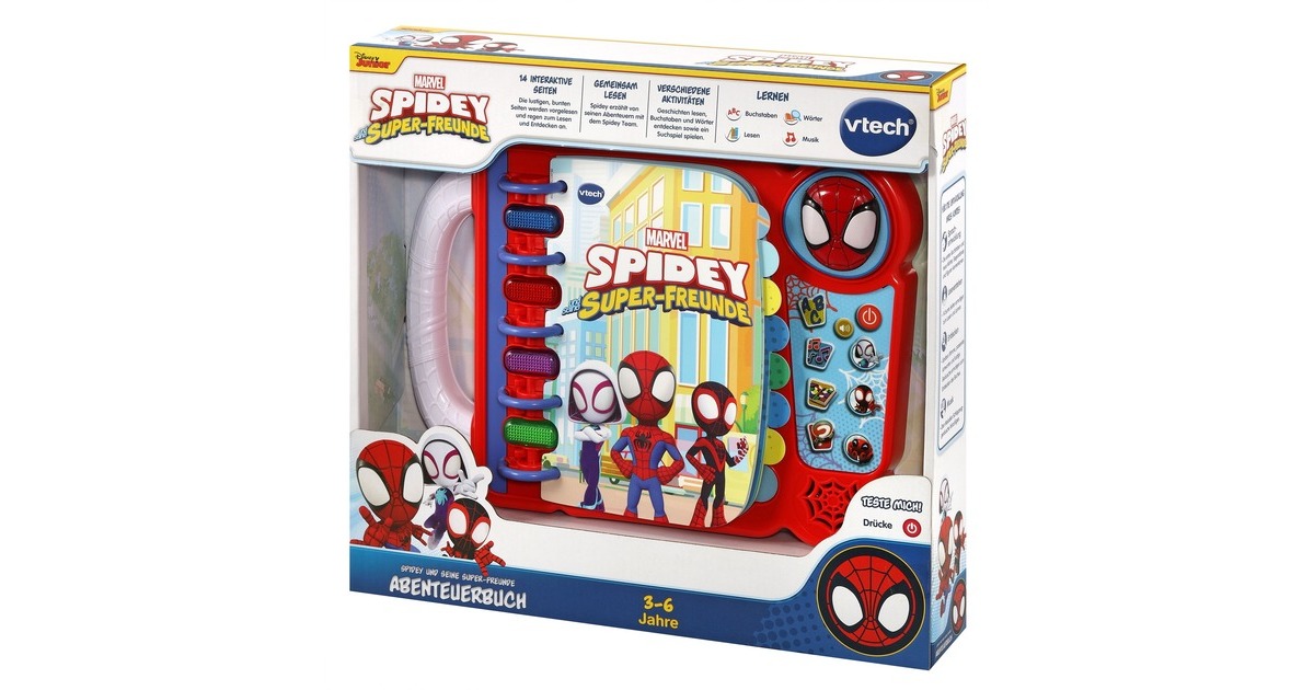 VTech Spidey und seine Super-Freunde - Abenteuerbuch, Lernbuch