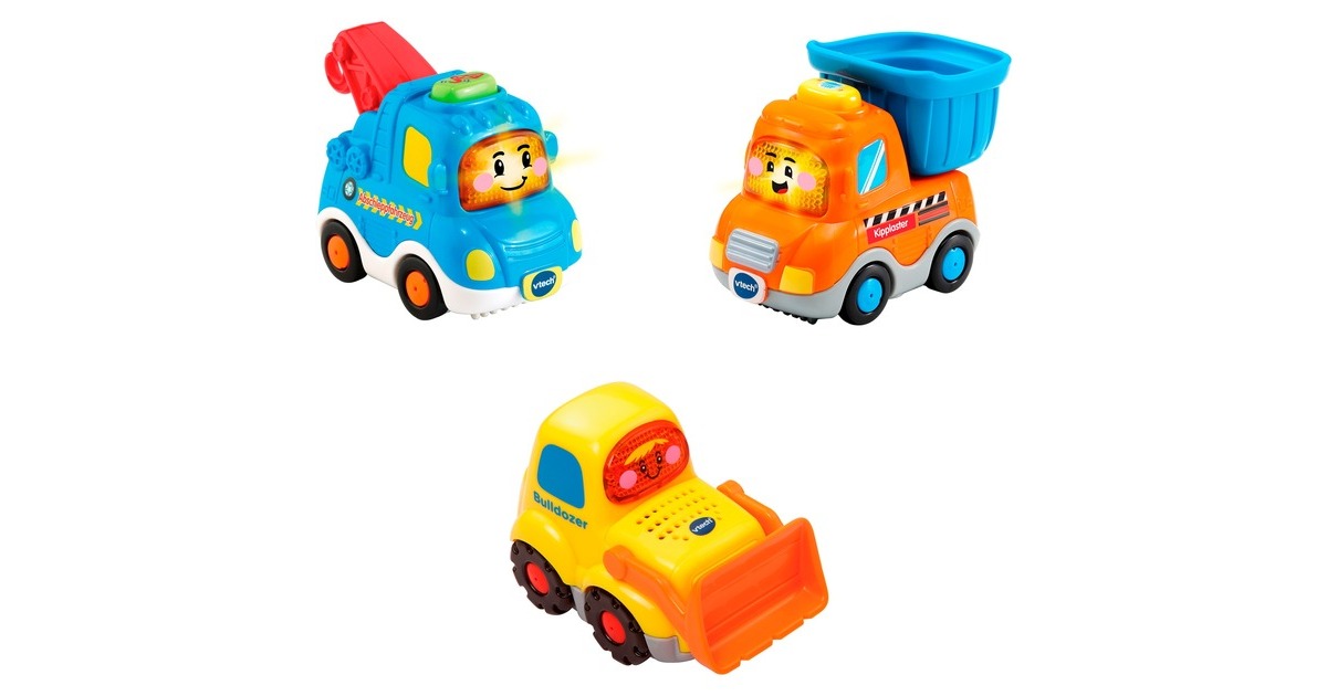 VTech Tut Tut Baby Flitzer - 3er Set Baustellenfahrzeuge, Spielfahrzeug