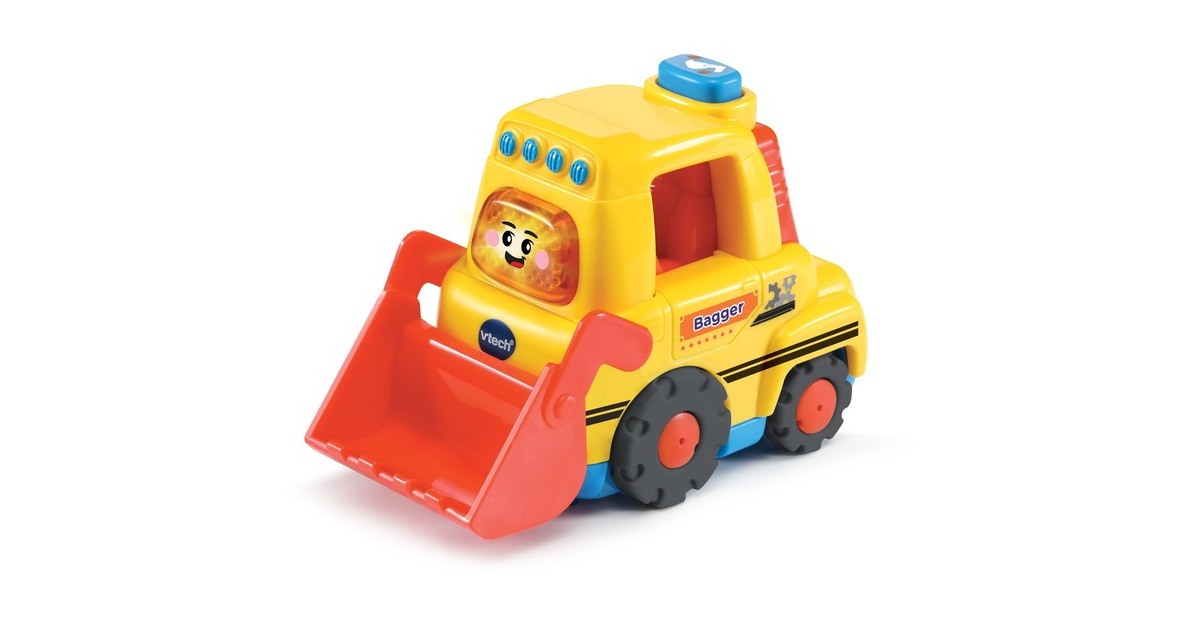 VTech Tut Tut Baby Flitzer - Bagger, Spielfahrzeug(gelb/rot)