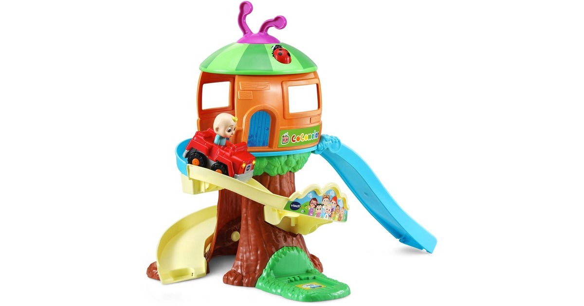 VTech Tut Tut Baby Flitzer - CoComelon JJs Baumhaus Schienenset, Spielgebäude