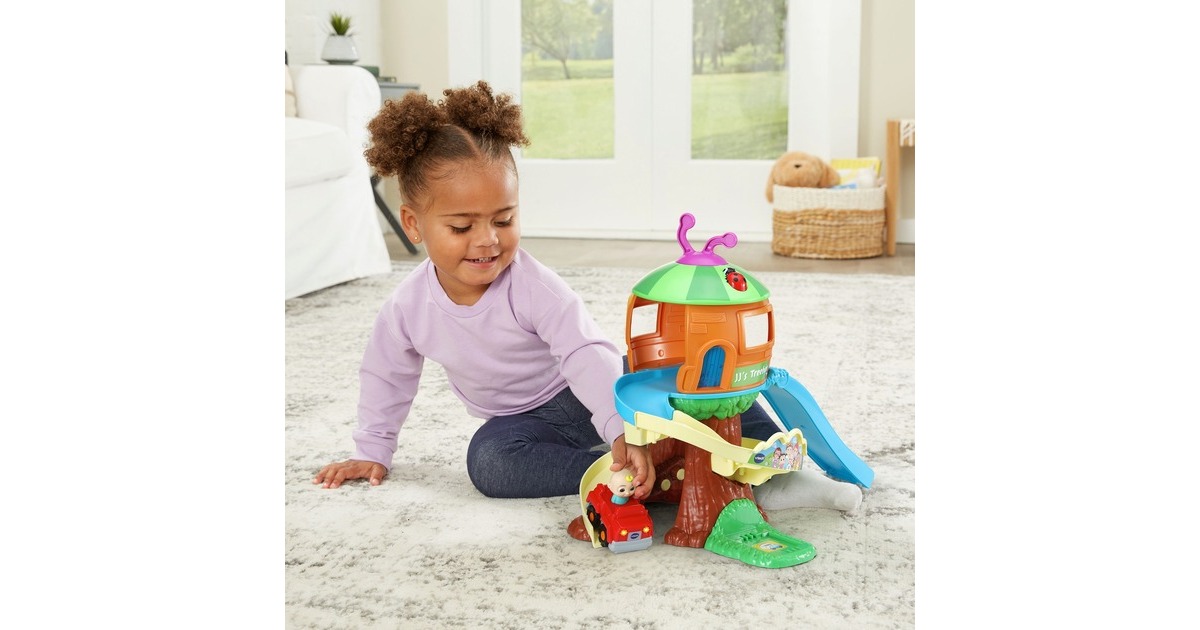 VTech Tut Tut Baby Flitzer - CoComelon JJs Baumhaus Schienenset, Spielgebäude