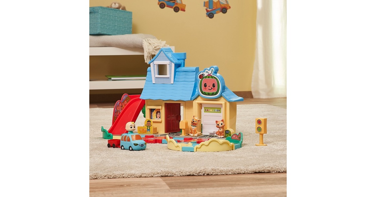 VTech Tut Tut Baby Flitzer - CoComelon JJs Spielhaus Schienenset, Spielgebäude