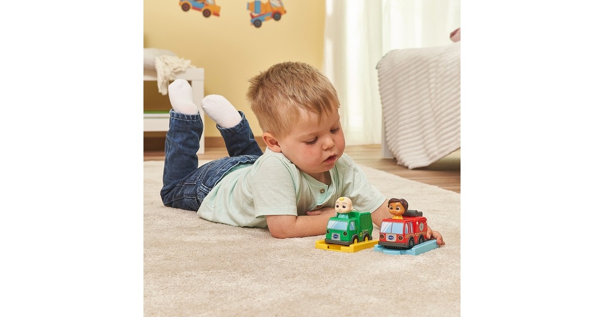 VTech Tut Tut Baby Flitzer - CoComelon Ninas Feuerwehrauto, Spielfahrzeug