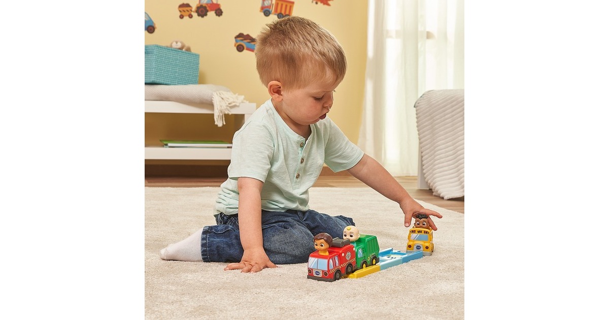 VTech Tut Tut Baby Flitzer - CoComelon Ninas Feuerwehrauto, Spielfahrzeug